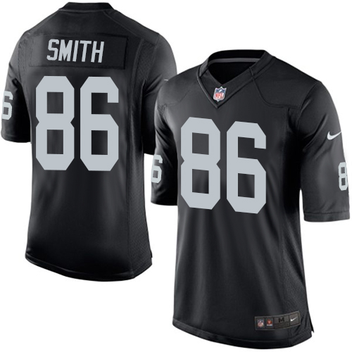 Youth Elite Lee Smith Nike Jersey Black Home - #86 NFL Oakland Raiders
